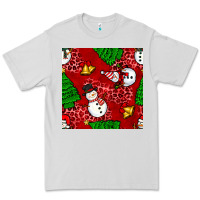 Dove Grey christmas snowman and trees seamless pattern Premium Tee - BundleAndBundleShop