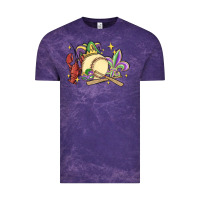 Cloud Purple mardi gras baseball Vintage Tee - MaliasSmallBusiness