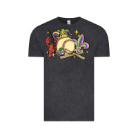 Vintage Black mardi gras baseball Vintage Tee - MaliasSmallBusiness