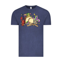 Vintage Denim mardi gras baseball Vintage Tee - MaliasSmallBusiness
