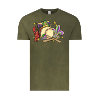Vintage Olive mardi gras baseball Vintage Tee - MaliasSmallBusiness