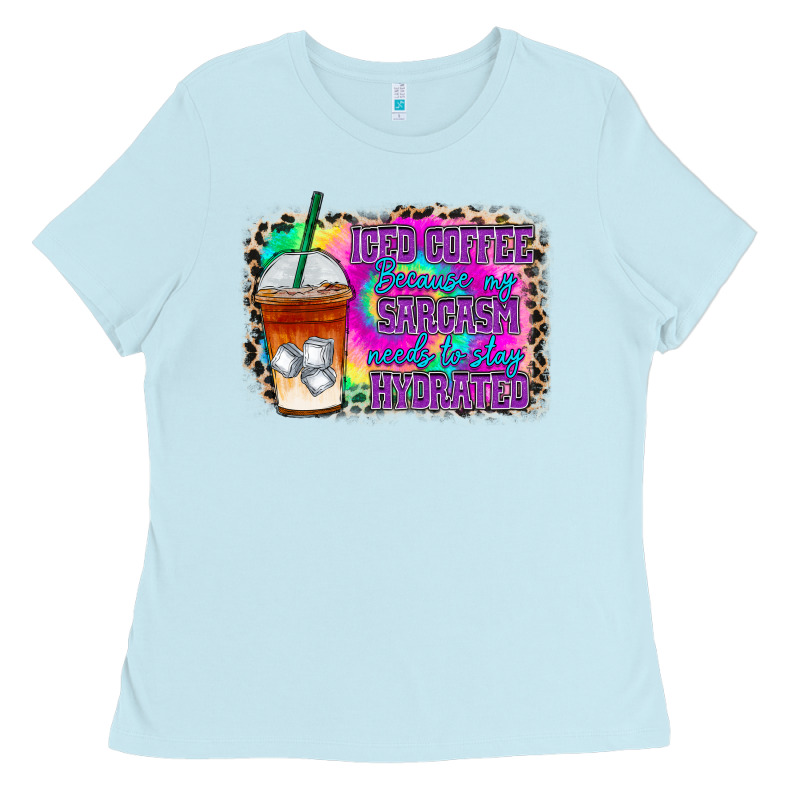 Iced Coffee Sarcasm Ladies Tee by RacoonDesign | Teevron