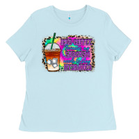 Baby Blue iced coffee sarcasm Ladies Tee - RacoonDesign