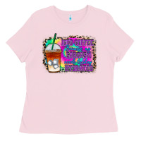 Bubblegum Pink iced coffee sarcasm Ladies Tee - RacoonDesign