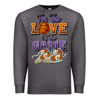 Charcoal Heather for the love of the game basketball Premium Sweatshirt - HowdyJamesFarm
