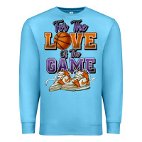 Ocean Blue for the love of the game basketball Premium Sweatshirt - HowdyJamesFarm