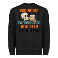 Black surviving fatherhood one beer at a time Heavyweight Sweatshirt - MaliasSmallBusiness