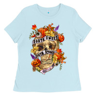 Baby Blue Sorta sweet sorta spooky Ladies Tee - RanaPortraitStore