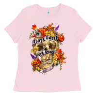Bubblegum Pink Sorta sweet sorta spooky Ladies Tee - RanaPortraitStore
