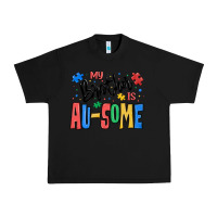 Black my brother is ausome autism Urban Heavy Tee - MaliasSmallBusiness