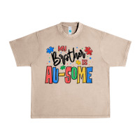 French Oak my brother is ausome autism Urban Heavy Tee - MaliasSmallBusiness