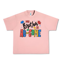 Salmon my brother is ausome autism Urban Heavy Tee - MaliasSmallBusiness