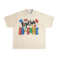 Sandshell my brother is ausome autism Urban Heavy Tee - MaliasSmallBusiness