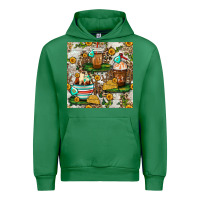 Emerald cow coffee cups and farm with leopard seamless pattern bbs Urban Hoodie - BundleAndBundleShop
