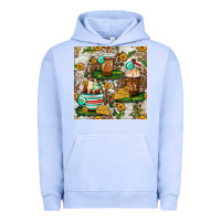 Pigment Grape Ice cow coffee cups and farm with leopard seamless pattern bbs Urban Hoodie - BundleAndBundleShop