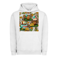 Pigment Lunar Rock cow coffee cups and farm with leopard seamless pattern bbs Urban Hoodie - BundleAndBundleShop