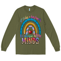 Army Green it takes a big heart to shape little Long Sleeve Tee - NancyCooperArtShop