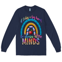 Navy it takes a big heart to shape little Long Sleeve Tee - NancyCooperArtShop