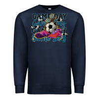 Navy Game day soccer Premium Sweatshirt - HowdyJamesFarm