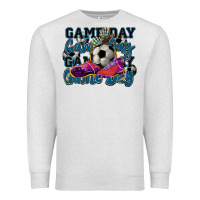 Oatmeal Heather Game day soccer Premium Sweatshirt - HowdyJamesFarm