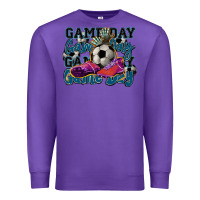 Purple Game day soccer Premium Sweatshirt - HowdyJamesFarm