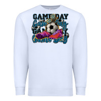 White Game day soccer Premium Sweatshirt - HowdyJamesFarm
