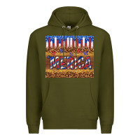 Army Green 'merica Premium Hoodie - TumblerDesignByShophia