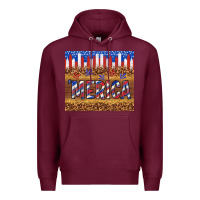 Burgundy 'merica Premium Hoodie - TumblerDesignByShophia