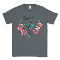 Charcoal Heather cna heart Classic Tee - MaliasSmallBusiness