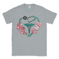 Heather Grey cna heart Classic Tee - MaliasSmallBusiness