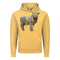 Vintage Mustard southdown sheep Vintage Hoodie - LillyAllenDesigns
