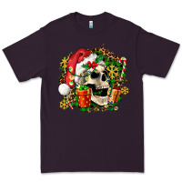 Plum christmas skull and gift Premium Tee - AdoDesignShop