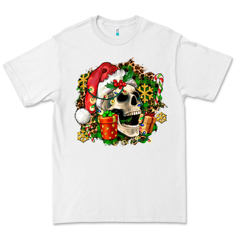 Christmas Skull And Gift Premium Tee by AdoDesignShop | Teevron