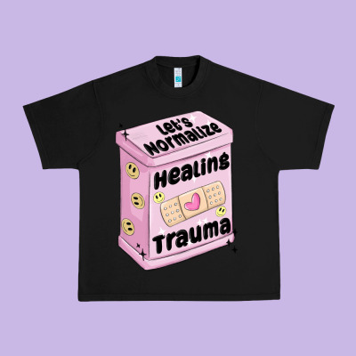 Let's Normalize Healing Trauma Urban Heavy Tee Designed By Maliassmallbusiness