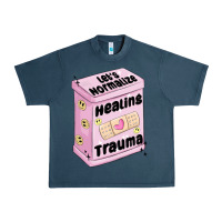 Midnight Navy let's normalize healing trauma Urban Heavy Tee - MaliasSmallBusiness