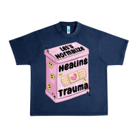 Navy let's normalize healing trauma Urban Heavy Tee - MaliasSmallBusiness