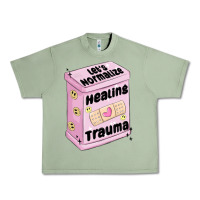 Oil Green let's normalize healing trauma Urban Heavy Tee - MaliasSmallBusiness