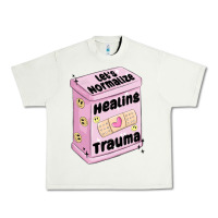 Pistachio let's normalize healing trauma Urban Heavy Tee - MaliasSmallBusiness