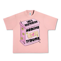 Salmon let's normalize healing trauma Urban Heavy Tee - MaliasSmallBusiness