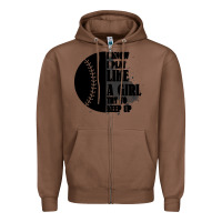 Chestnut I Know I Play Like A Girl Try To Keep Up Zipper Hoodie - Bettercallsaul