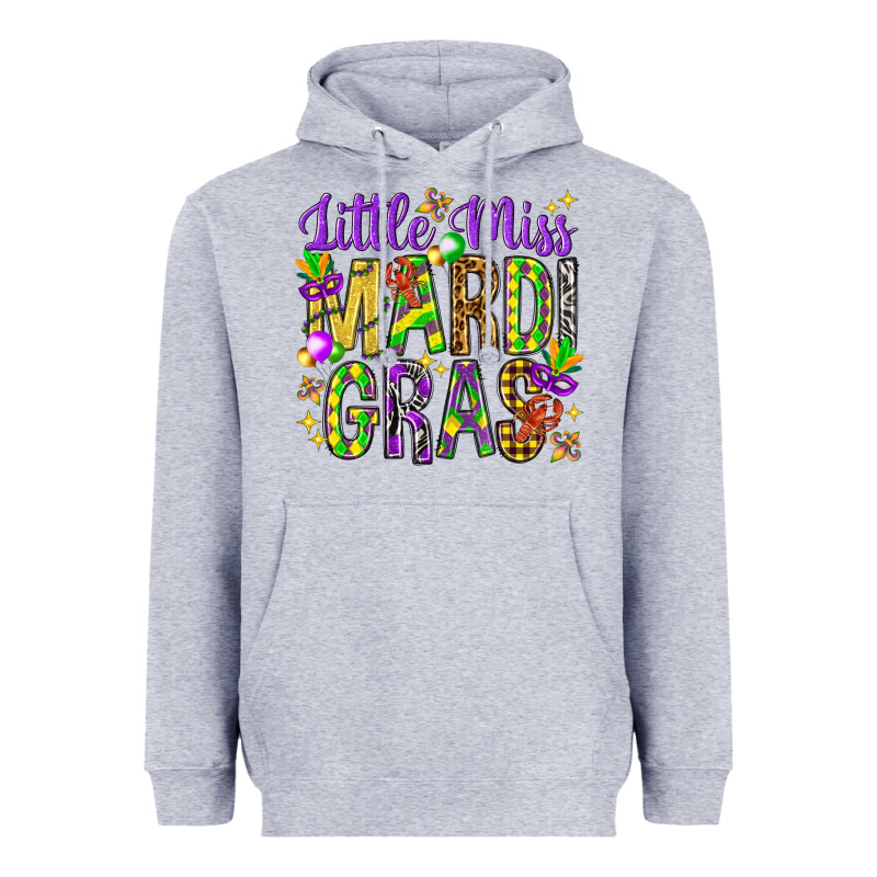 Little Miss Mardi Gras Heavyweight Hoodie by HowdyJamesFarm | Teevron