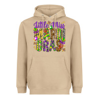 Mushroom Little miss Mardi Gras Heavyweight Hoodie - HowdyJamesFarm