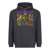 Smoke Little miss Mardi Gras Heavyweight Hoodie - HowdyJamesFarm