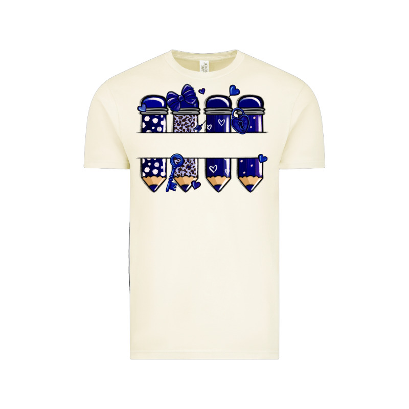 Valentine's Day School Pencils Navy Blue Vintage Tee by MaliasSmallBusiness | Teevron