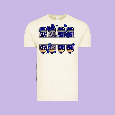 Valentine's Day School Pencils Navy Blue Vintage Tee Designed By Maliassmallbusiness