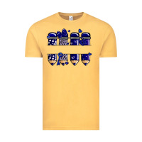 Vintage Mustard valentine's day school pencils navy blue Vintage Tee - MaliasSmallBusiness