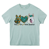 Peace Love White Sepherd Heavy Core Tee | Teevron