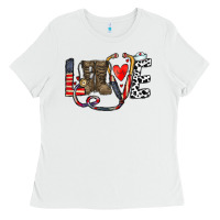 White america nurse Ladies Tee - CowhideDigitalArt