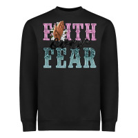 Black faith over fear Heavyweight Sweatshirt - NancyCooperArtShop