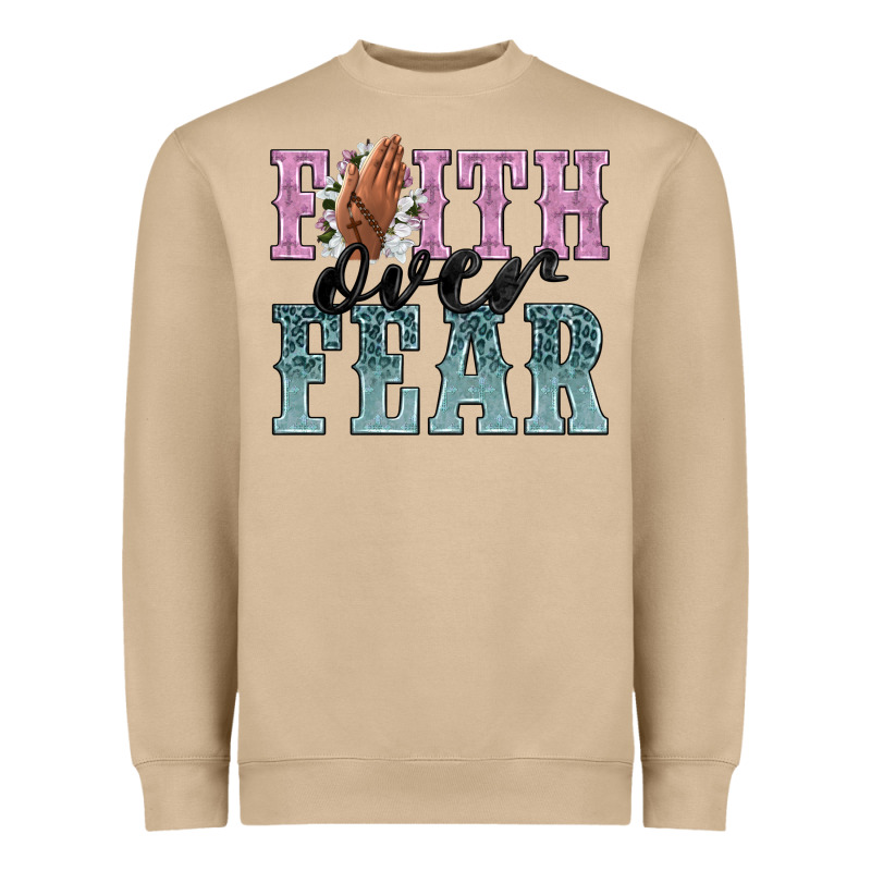 Faith Over Fear Heavyweight Sweatshirt by NancyCooperArtShop | Teevron